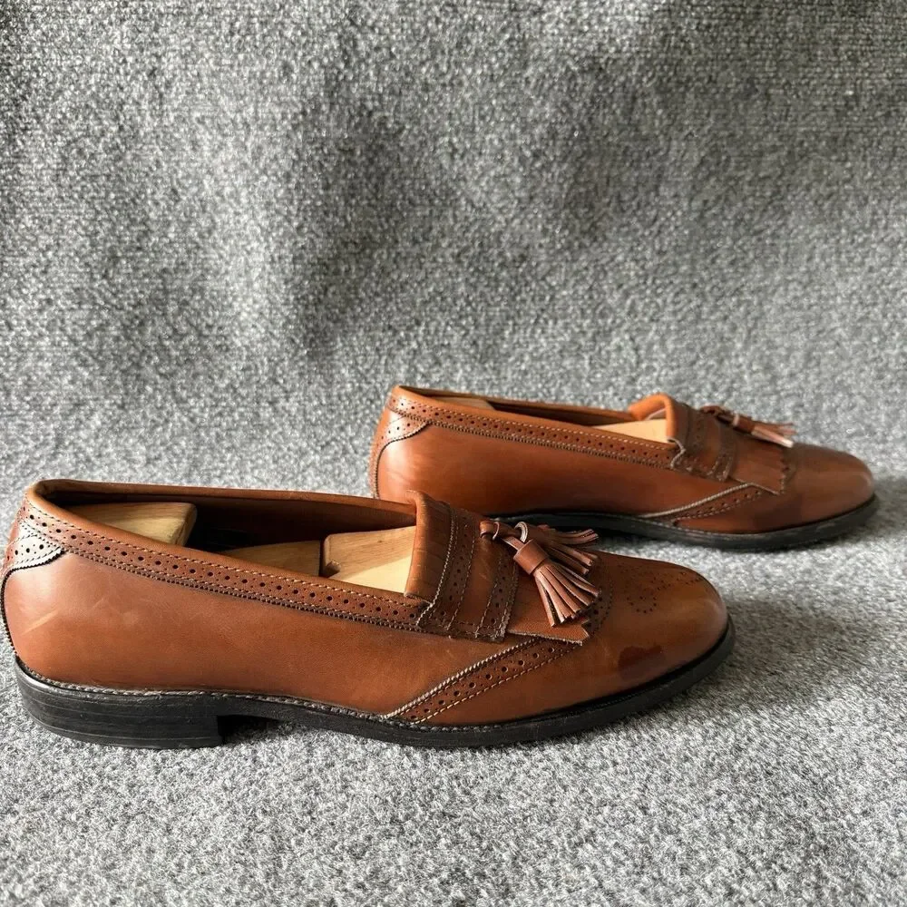 Allen Edmonds Bridgeton 5069 Brown Leather Tassel Loafers Slip-On 10.5 B USA